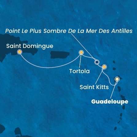 carte Antilles, Iles Vierges, 4 jours