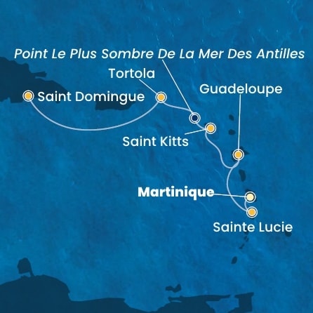 carte Antilles, Iles Vierges, 6 jours