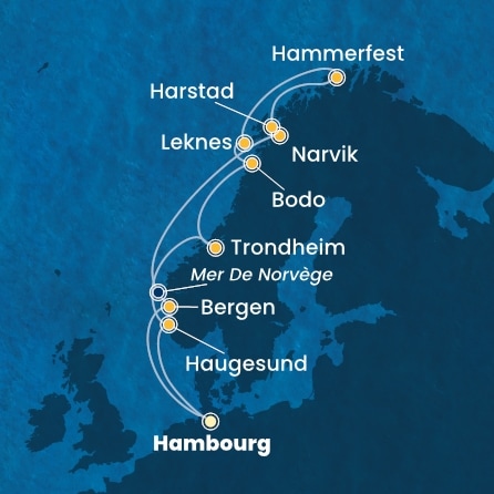 carte Allemagne, Norvège, 15 jours