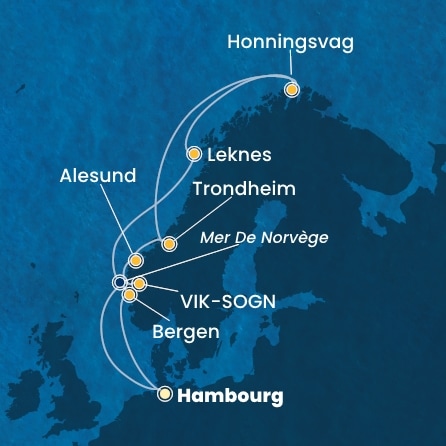 carte Allemagne, Norvège, 13 jours