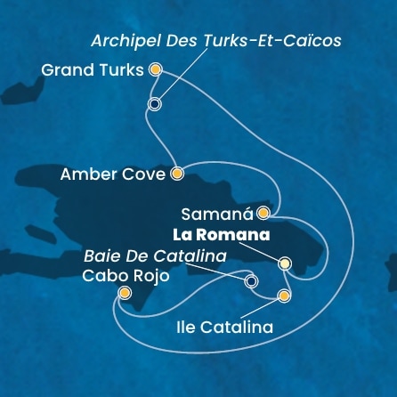 carte Rép.Dominicaine, Turks et Caicos, 8 jours