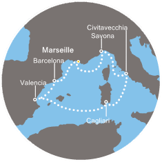 carte Méditerranée, 8 jours