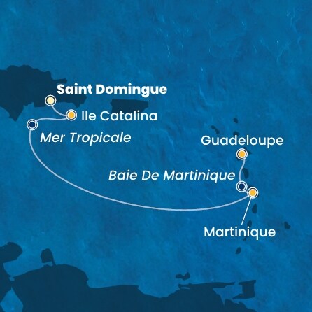 carte Rép.Dominicaine, Antilles, 5 jours