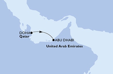 carte Doha, Abu Dhabi, 4 jours