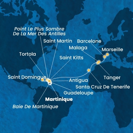 Carte de l'itinéraire