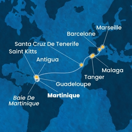 Carte de l'itinéraire