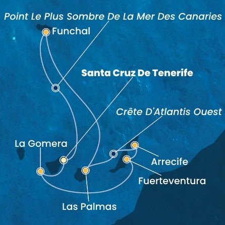 carte Canaries, Espagne, Madère, 8 jours