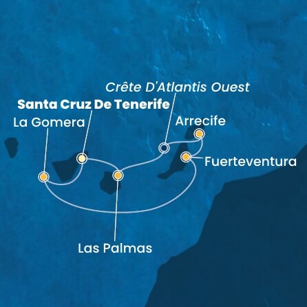 carte Canaries, Espagne, 6 jours