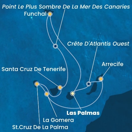 carte Canaries, Madère, Espagne, 8 jours