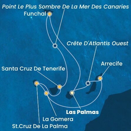 carte Canaries, Madère, Espagne, 8 jours