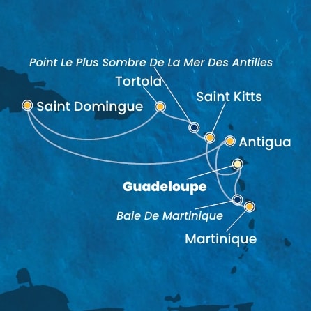 carte Antilles, Iles Vierges, 8 jours