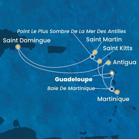 carte Antilles, 8 jours