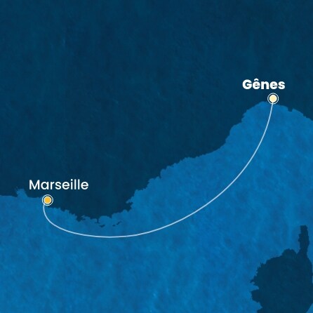 carte Italie, France, 2 jours