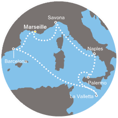 carte Méditerranée, 8 jours