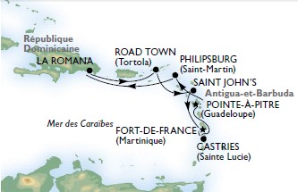 Decouverte des Antilles a bord du MSC Musica