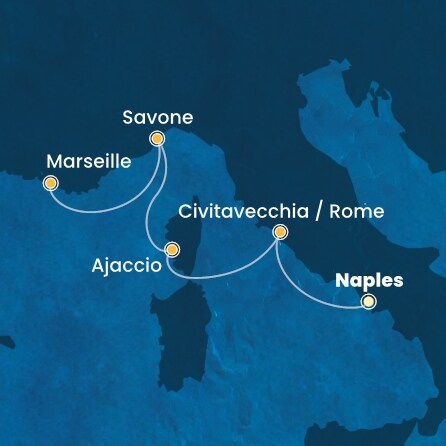 carte Italie, Corse (France), France, 5 jours