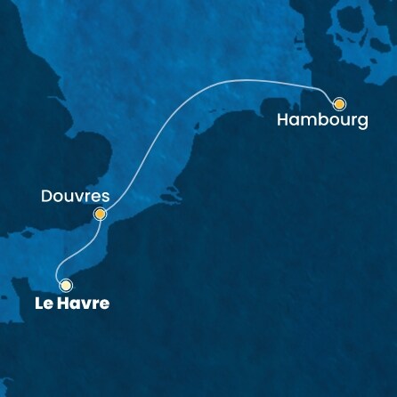 carte France, Grande-Bretagne, Allemagne, 4 jours