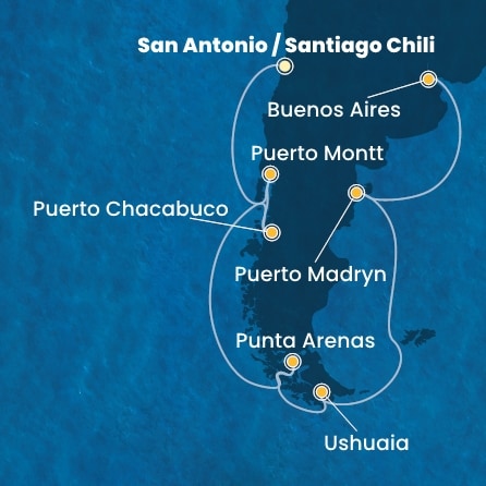 carte Chili, Argentine, 15 jours