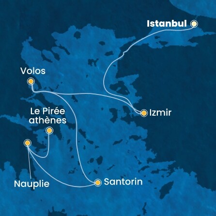 carte Turquie, Grèce, 6 jours