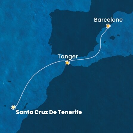 carte Canaries, Maroc, Espagne, 5 jours