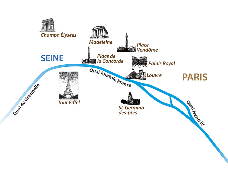 carte Paris, vitrines de rêve et marchés de Noël (formule port/port), 4 jours - PAB_NOPP