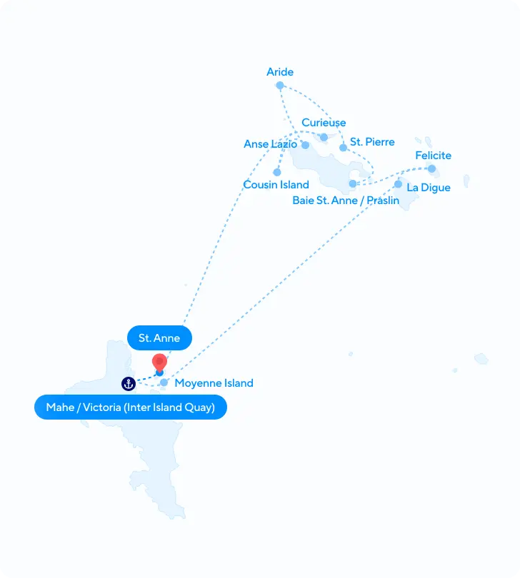 carte Seychelles - 8 jours