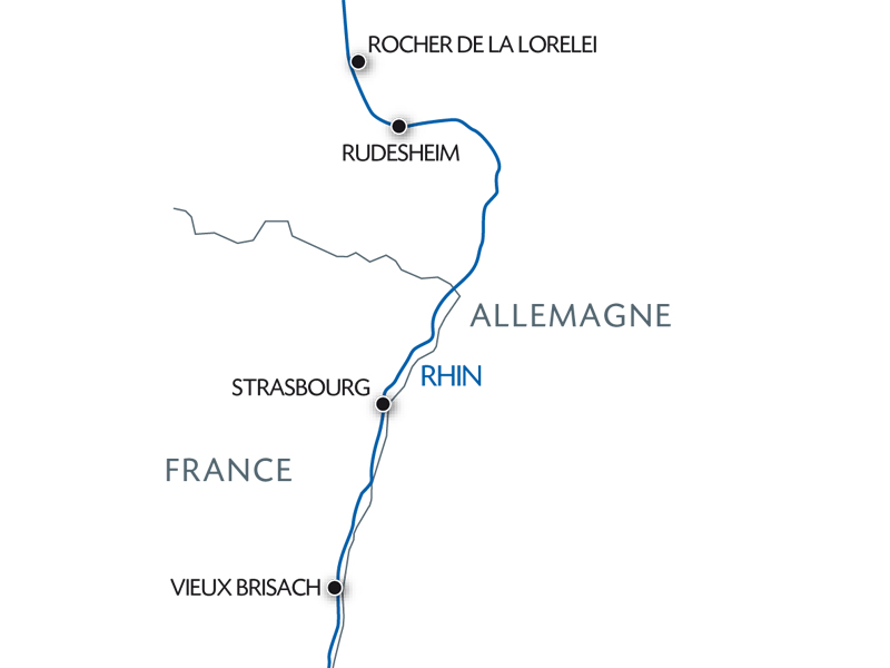 carte Réveillon Rhénan sur les rives du Rhin Supérieur (formule port/port), 3 jours - REX_PP
