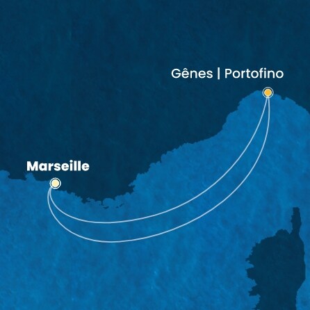 carte France, Italie, 3 jours