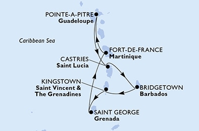 Carte de l'itinéraire