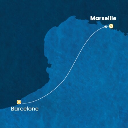 carte France, Espagne, 2 jours