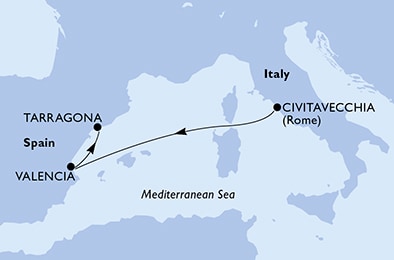 carte Méditerranée, 4 jours