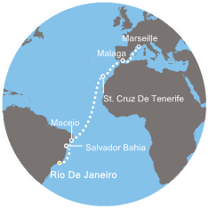 carte *Grande croisière Brésil 18 jours