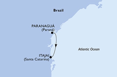 carte Paranaguá, Itajai, 2 jours