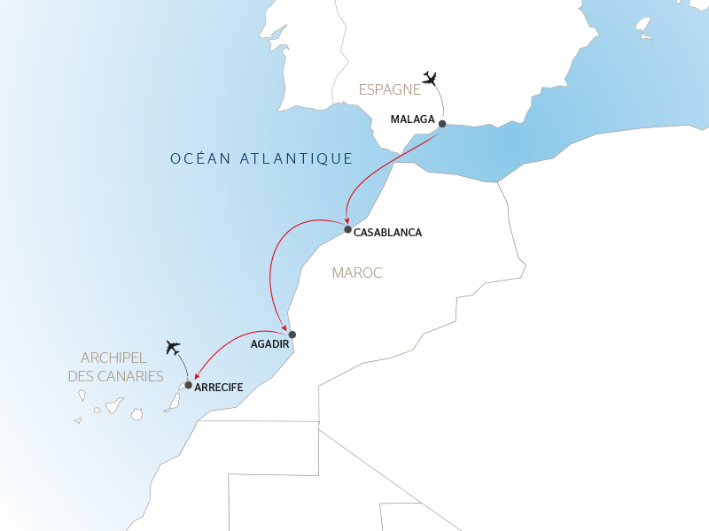 carte Splendeurs de l'art mauresque - Les villes impériales du Maroc, 7 jours - MAR