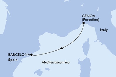 carte Genoa, Barcelona, 3 jours