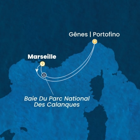 carte France, Italie, 3 jours