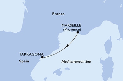 carte France, Espagne, 2 jours