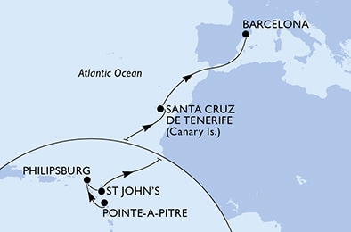 Carte de l'itinéraire