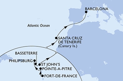 Carte de l'itinéraire