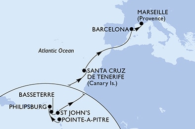Carte de l'itinéraire