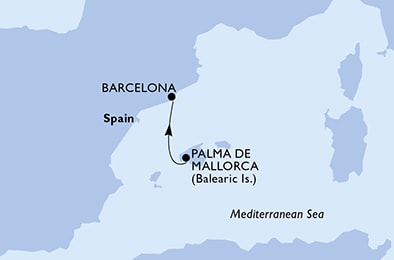 carte Espagne, 2 jours