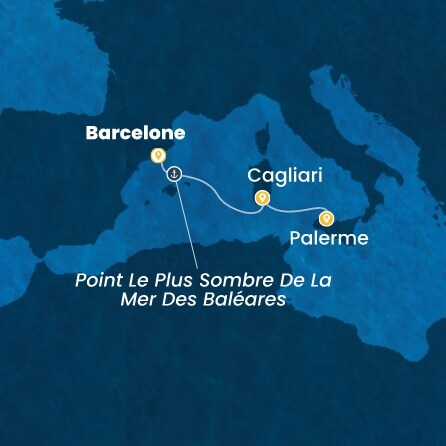carte Espagne, Italie, 4 jours