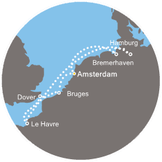 carte Europe du Nord, 8 jours