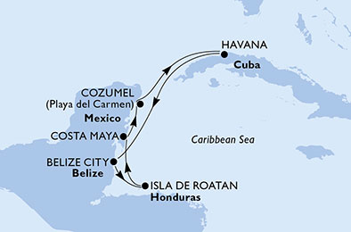 carte Caraïbes et Antilles, 8 jours