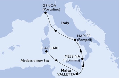 carte Méditerranée, 5 jours