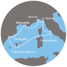 carte Méditerranée, 8 jours