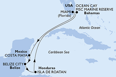 carte Caraïbes et Antilles, 8 jours