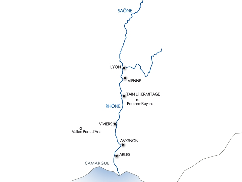 carte Le Rhône pittoresque, 4 jours - ROD_AVI