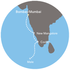 carte Mer Rouge et Océan Indien, 8 jours