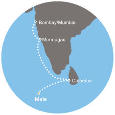 carte Mer Rouge et Océan Indien, 8 jours